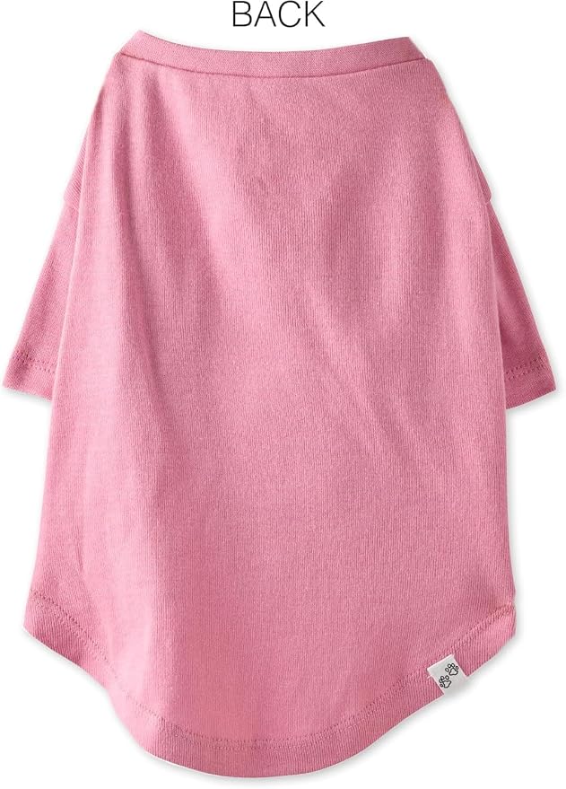 Pet Passion Toby II - The Perfect Tee, 8 Pack Short Sleeve Pet T-Shirt 100% Organic Cotton Tees Clothes for Small, Medium, Large Dogs, Rainbow Pink, XX-Small