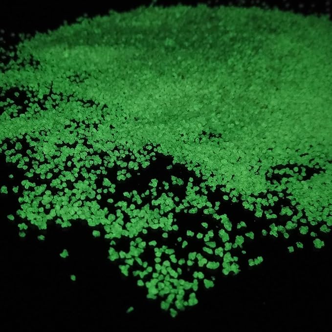 TWINKLING Glow in The Dark Crushed Glass, Broken Glass Glitter, Glow in The Dark Stones Gems Chips for DIY Resin Art Epoxy Crafts, Nail Art, Jewelry Making, Geode Painting, 0.85mm(100g) (Purple)