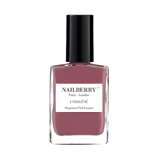 Nailberry L'Oxygéné Oxygenated Nail Lacquer | Fashionista | Warm Creamy Lilac Opaque Polish | UV Protected Long-Wear Nail Polish | 12-Free | Vegan | Certified Halal | Cruelty & Gluten Free | 15 ml
