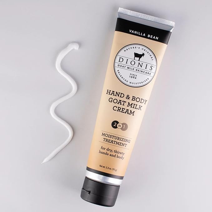 Dionis Goat Milk Hand & Body Cream Vanilla Bean 3.3oz (Pack of 1)