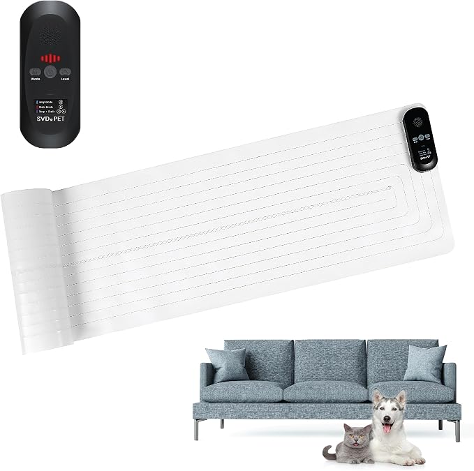 SVD.PET Pet Training Mat, 60"x12" Electric Scat Mat for Cats & Dogs, Black