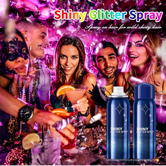 Body Glitter Spray, Perfect Music Festival Stage Sparkly Makeup and Festival Rave Glitter Spray for Hair and Body. (1 Pcs /60 ML)