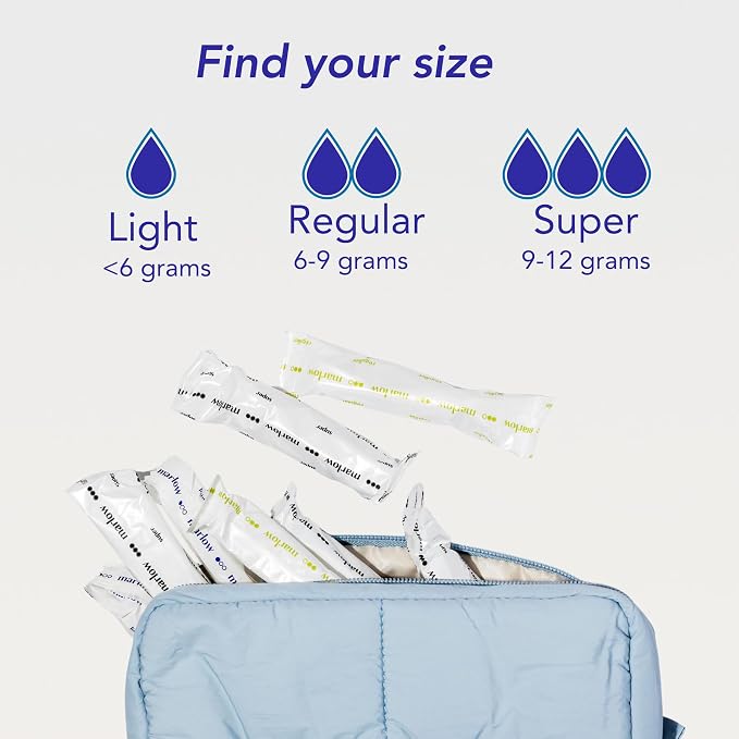 Marlow | Organic Cotton Tampons | Plant Based Applicator | Super 54 Count