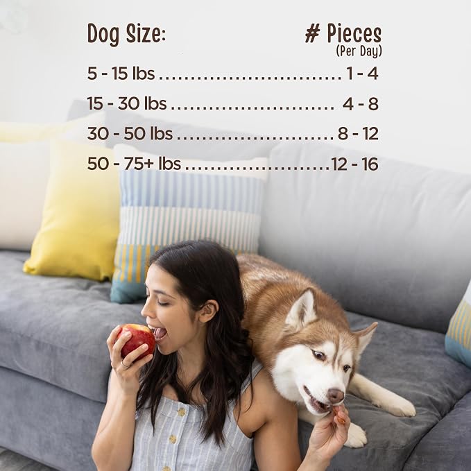 Full Moon® Chicken Apple Sausage Dog Treats 12 oz | Human Grade, No corn, No wheat, No soy, Glycerin Free, Made in the USA