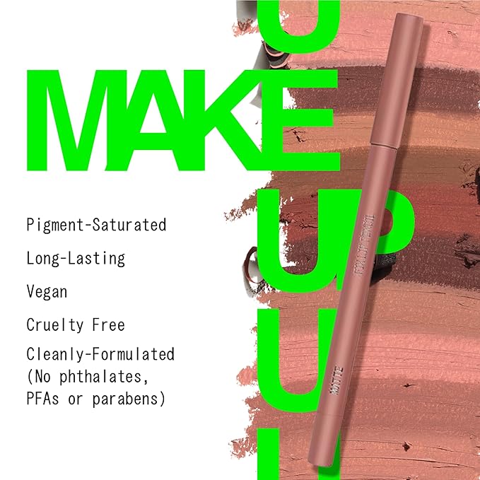 about-face Matte Fix Lip Pencil Baby Be Good – Long-Wear, Creamy Matte Lip Liner with Hyaluronic Acid & Vitamins C & E – Vegan, Cruelty-Free, Clean Beauty – 0.042 oz (Peachy Beige)