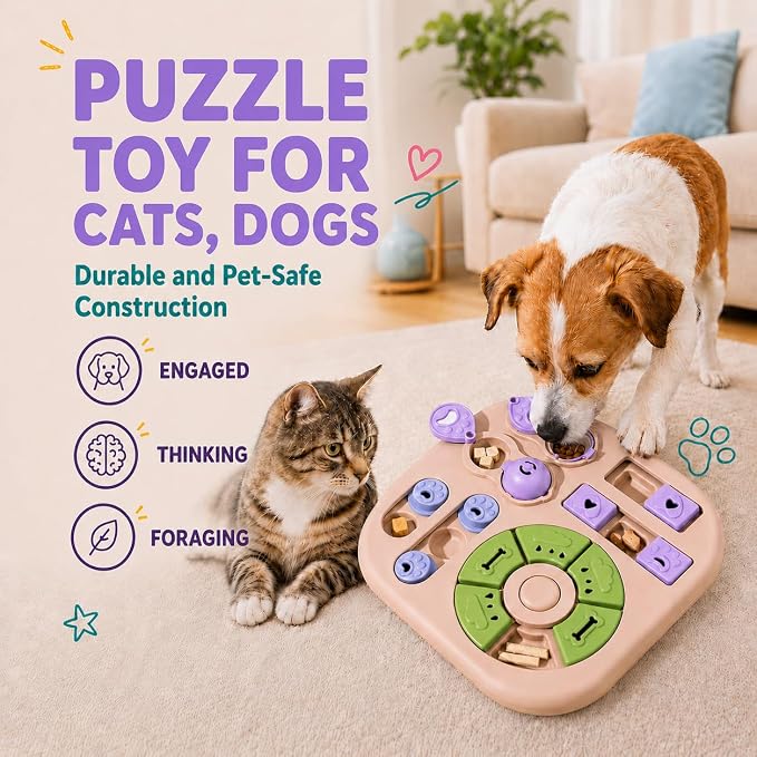 Interactive Cat Puzzle Toy, Maze Slow Feeder, 11.02 in