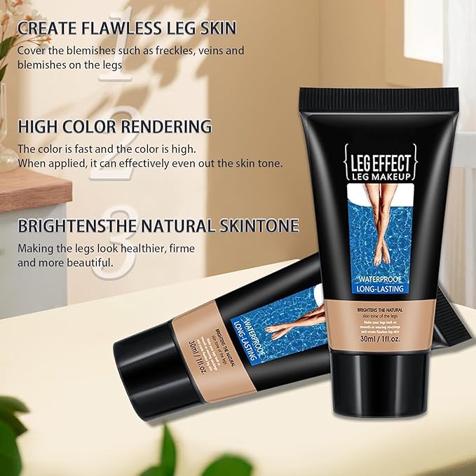 Leg Makeup Waterproof No Transfer,Body Coverage Perfector,Fade the Skin Color of Legs, Effectively Cover the Scars of Legs and Body,Highly Body Concealer (MEDIUM GLOW)
