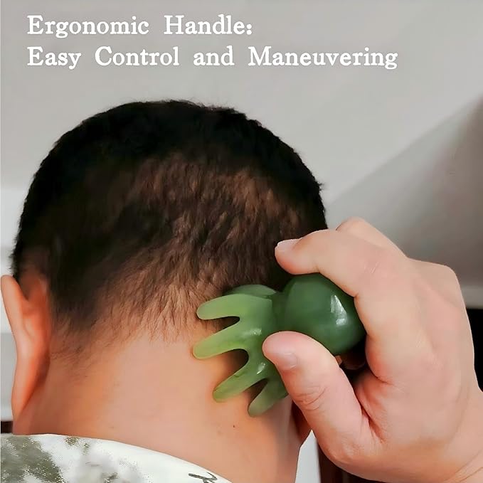 Large Size Octopus Head Massager Scalp Scratcher Deep Massage Tools, 8 Tentacles Acupressure Gua Sha Manual Body Massage Tool