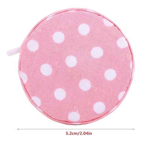 Haofy 150cm 60in Retractable Tape Measure for Body Fitness Measuring Chest Waist Hip Thigh Arm Shank Suitable for Adults Children Workout Tracking (No. 4 Rose Base with White dots)