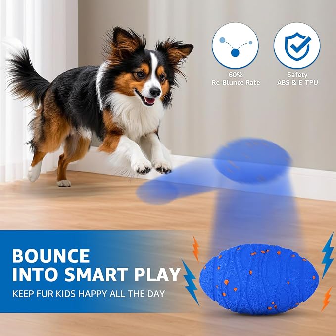 Dolita Interactive Dog Toy 2 Modes Tough Chewers Dog Ball, Smart Automatic Rolling Ball, E-TPU Material for Aggressive Chewers, Large/Medium Dogs