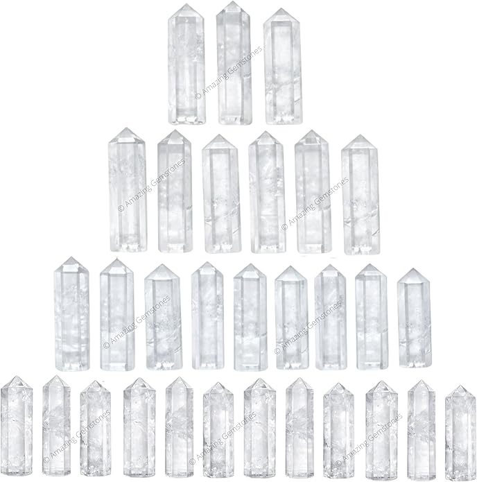 Amazing Gemstone Crystal Points Bulk Healing Crystals & Stones - Premium Single Terminated Healing Wand Point Bulk Crystals for Crafts, Crystal Grid, DIY Work