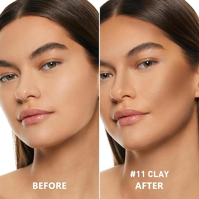 FOCALLURE Cream Contour Stick, Matte Bronzer Stick, Professional Face Shaping & Contouring Stick Makeup, Easy to Apply with Buildable Coverage, Long Lasting & Sweatproof, CLAY