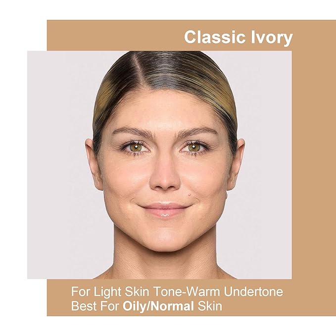 FV Matte Waterproof Foundation-Longwear Transfer-Proof, with Medium to Full Coverage, Oil-control & Lightweight, Liquid Foundation Makeup for Normal/Oily skin, 30g, Classic Ivory