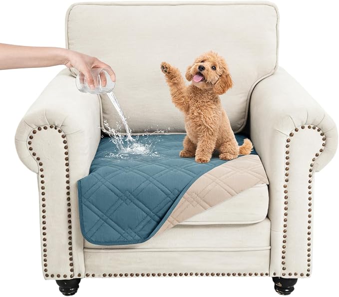 100% Waterproof Washable Dog Blanket (30"x30") | ,7-Layer Reversible Couch Covers for Dogs Met for Sofa Furniture Car Camping