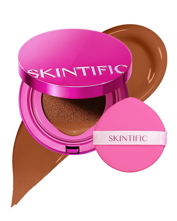 Pink Glow Cushion Foundation #08N Rich Toffee| Medium Coverage, Natural Glow Finish, Moisturizing for Dry Skin, Lightweight, Long-Lasting & Oxidation-Resistant