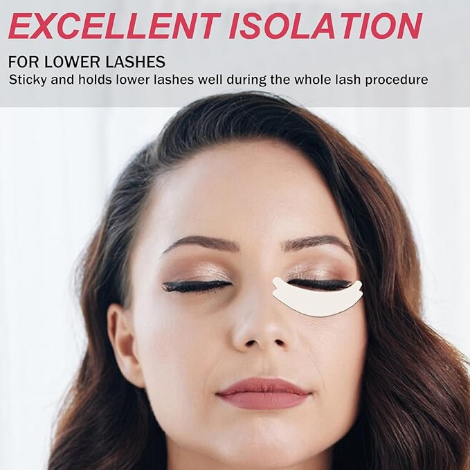 200 PCS Foam Eye Pads for Lash Extensions Lint Free Lash Lift Pads Eyelash Extension Supplies Waterproof Eyelash Tapes Soft Under Eyes Pad Fit Most Eyes Shape