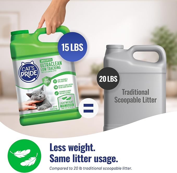 Cat's Pride UltraClean Low Tracking Powerful Clumping Litter Unscented 15lb