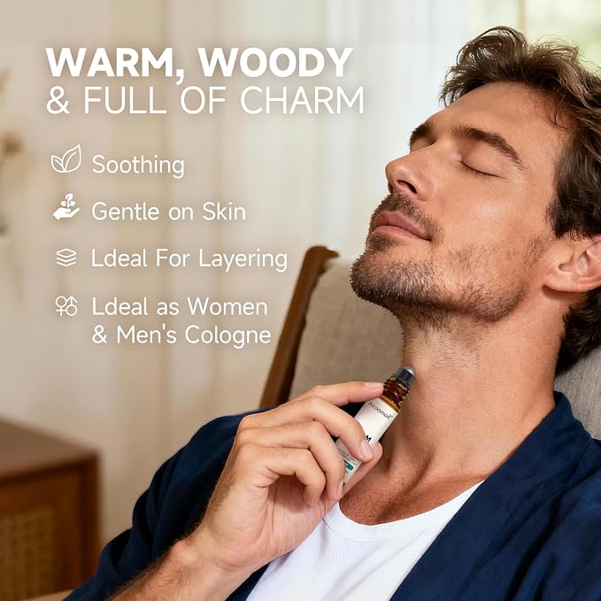 Calm Essential Oil Roll On, Pre-Diluted Portable, 0.33Fl Oz | Ready-to-Use, Gentle Floral-Citrus Aroma, for Skin, Aromatherapy Relief, Relax, Convenience, Self Care Gift for Women