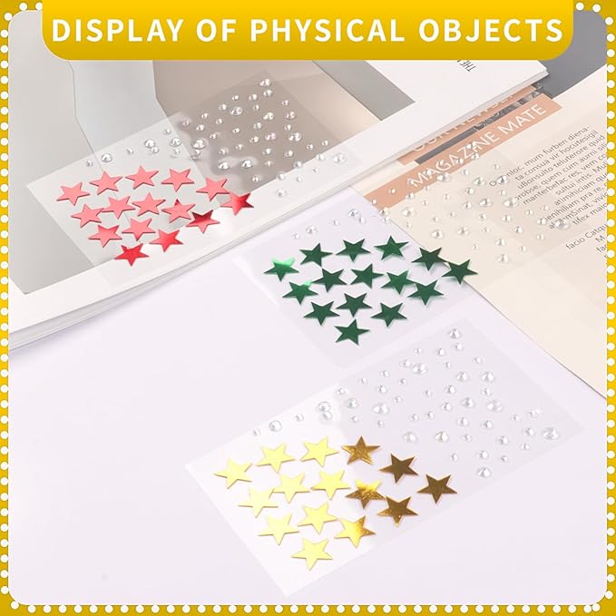Christmas Star Face Stickers Gems for Makeup, 3 Sheets Red Gold and Green Face Glitter Rhinestone jewels, Self Adhesive Face Eye Nail Body Gems Stick on for Xmas Rave Festival Accessories