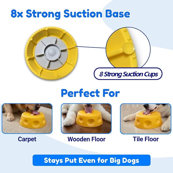 Lick and Roll Bowl for Dogs - Slow Feeder with Rolling Ball, Anxiety Relief