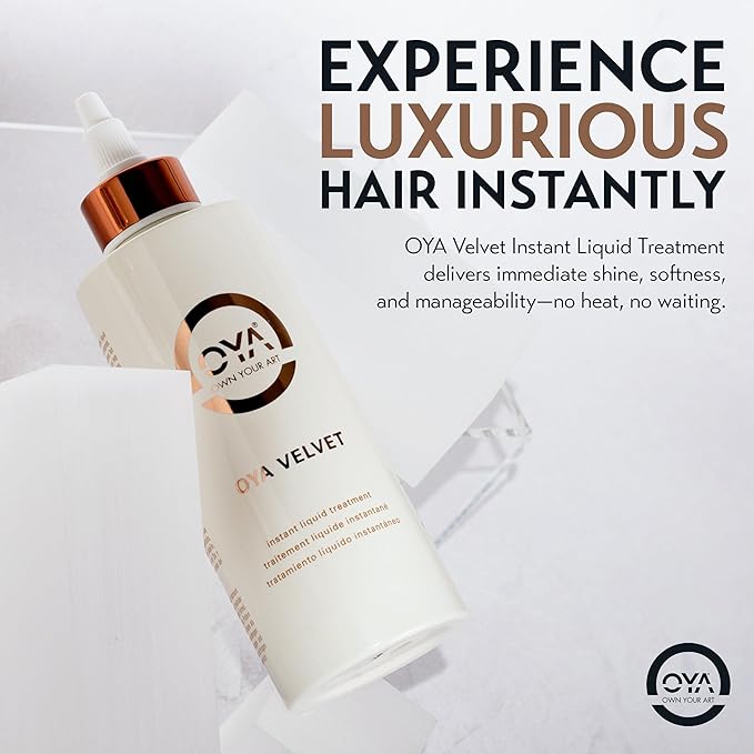 OYA - Velvet Instant Conditioner for Women - Deep Hydrating Treatment for Dry, Damaged, Curly, Color Treated Hair - Moisturizing Keratin Repair for Healthy, Soft, Smooth Hair- 500ml/16.9oz