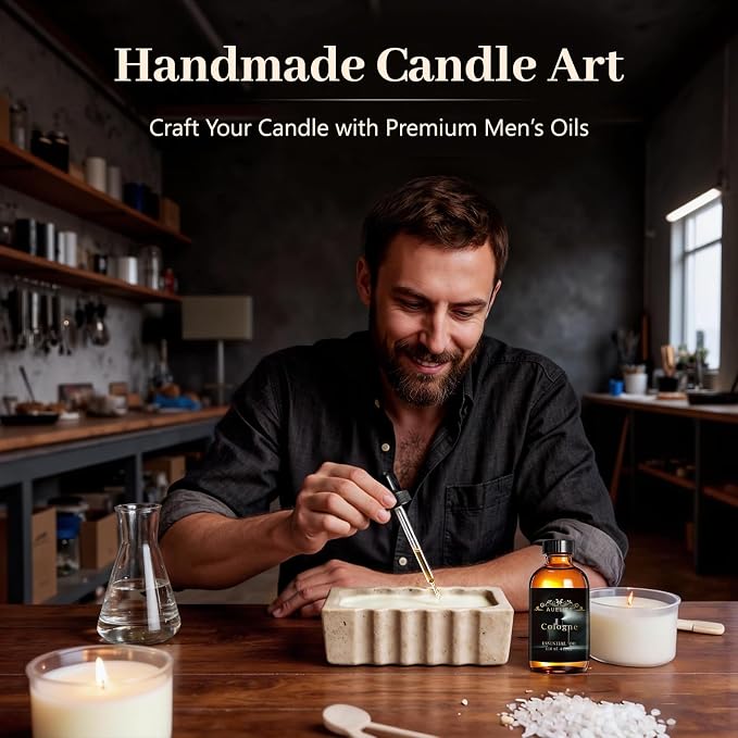 Auelife 4oz Sandalwood & Oud Essential Oils for Diffusers for Home - Woody Fragrance Oil for Candle Making, Soap Making, Father's Day & Birthday Gifts for Him - Masculine Scent for Men Gift