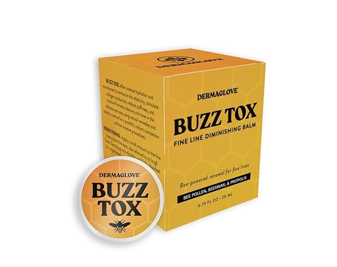 DERMAGLOVE Buzz Tox - Fine Line Diminishing Eye Balm with Bee Pollen, Beeswax & Propolis Extract - 0.75 Fl Oz (Pack of 1)