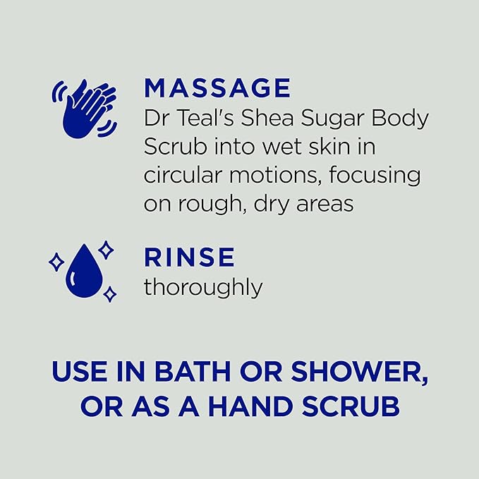 Dr Teal's Shea Sugar Body Scrub, Cannabis Sativa Hemp Seed Oil with Essential Oils, 19 oz (Pack of 3)