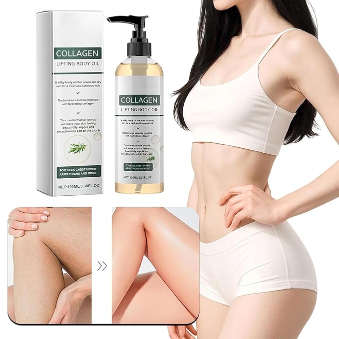 Divinvera Collagen Body Oil, Collagen Oil for Skin Tightening, Divinvera Collagen Anti Wrinkle Body Oil, Collagen Oil, Anti Aging Moisturizing