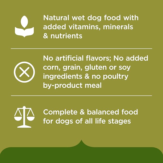 Nutrish Chicken Paw Pie Wet Dog Food, 8 oz. Tub (Pack of 8) (Rachael Ray) | Made with Sweet Potatoes & Green Beans, No Artificial Flavors, No Added Corn, Grain, Gluten or Soy Ingredients