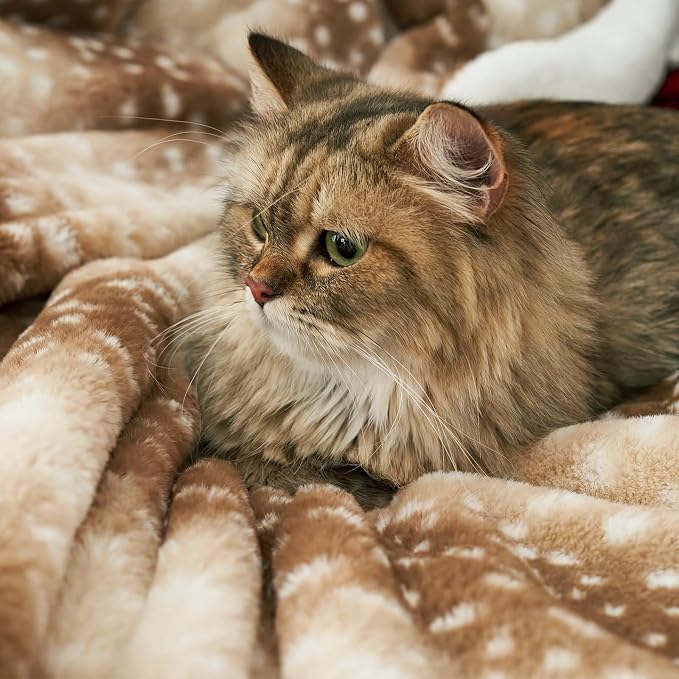 Cozy Bliss Luxury Faux Fur Throw Blanket Animal Striped Print, Non Shedding Double Sided Sherpa Blankets Super Soft Fluffy Thick Warm Throws Home Decor for Couch Bed Sofa Women (Brown, 50x60 Inches)