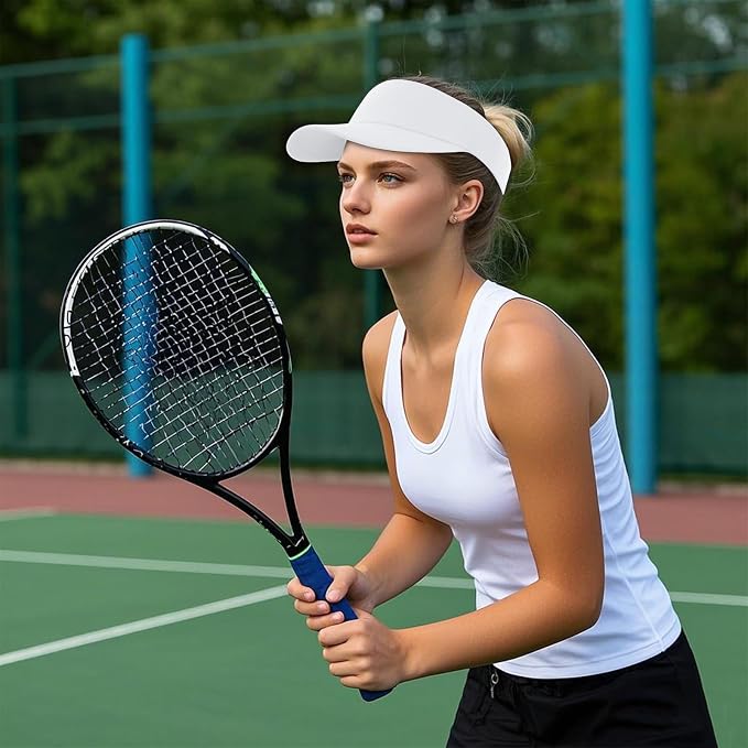 Topbuti Sports Sun Visor Hats for Women Men Adjustable Cotton Beach Baseball Tennis Golf Hat Caps UV Protection Visors