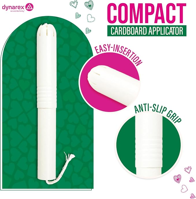 Dynarex Super Tampons – Bulk Feminine Hygiene Product with Cardboard Applicator – 7 Hour Protection – 9 Boxes, 225 Total Tampons