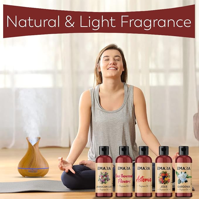 EMARA All Natural Floral Jamaican Lust Essential Oil for Diffusers, Skin Care, Aromatherapy Fragrance Oil, Organic Therapeutic Grade 4 fl oz