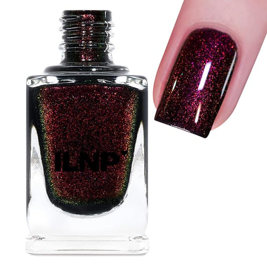 ILNP Lights Out - Rich Black Shimmer Nail Polish