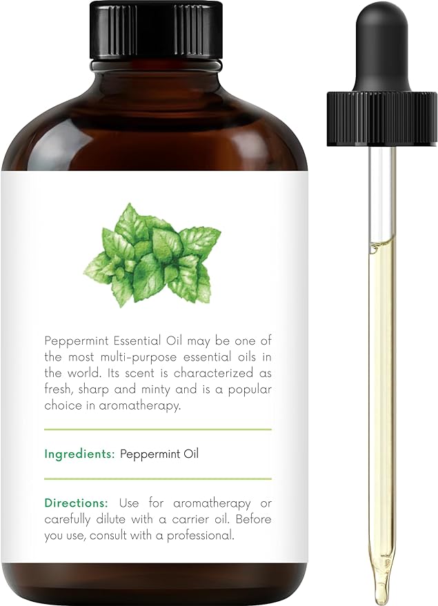 Handcraft Blends Calm & Focus Set: Peppermint and Lavender Essential Oils – (2 x 4 Fl Oz) – 100% Pure & Natural – for Diffuser, Aromatherapy, and DIY Projects