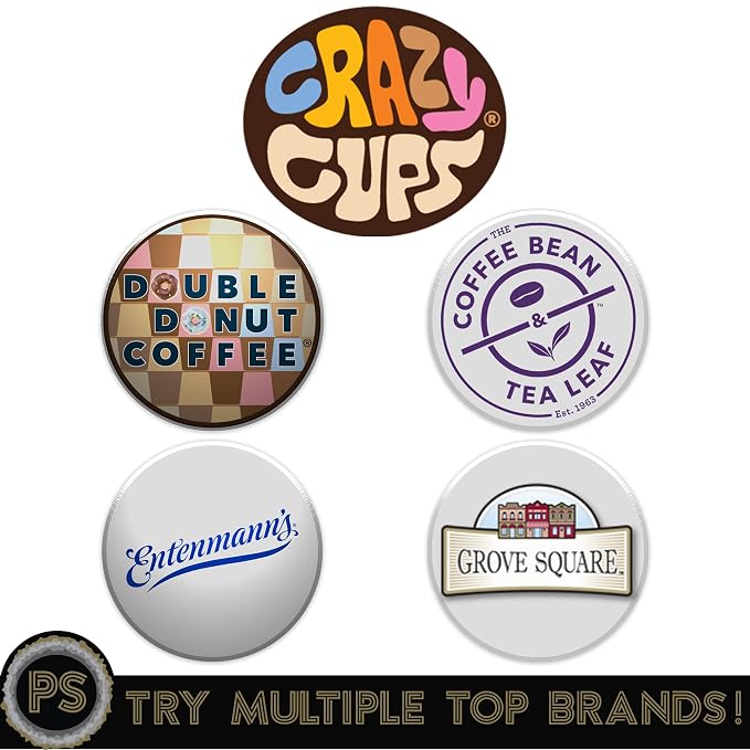 Hot Chocolate and Cappuccino Single Serve Cups, Variety Pack Sampler For Keurig K Cup Brewers, includes Hot Cocoa from Grove Square and Crazy Cups, 30 Count