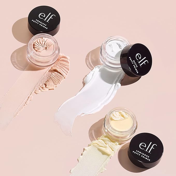 e.l.f. Cosmetics Putty Primer Trio, Includes Poreless Putty, Matte Putty & Luminous Putty, Travel Size, 0.14 Oz (4g) Each, 0.14 ounces (Pack of 2)