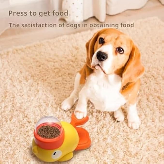 Duck Dog Treat Dispenser, Duck Dog Feeder, 2026 New Dog Interactive Treat Dispenser Toy, Foot-Powered Feeder Toy for Small & Medium Cat Dogs (1 Set)