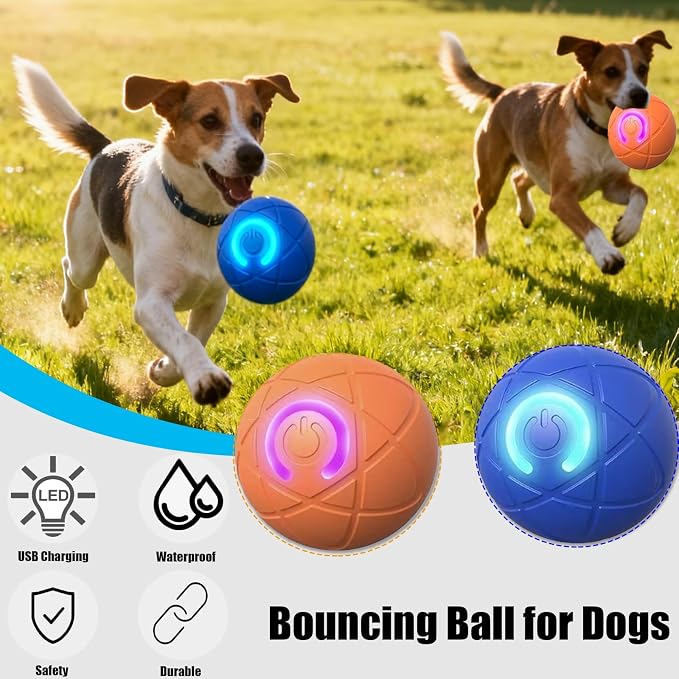 Valentines Day Gifts Dog Balls Interactive Dog Toys 2pc Shaky Ball Toy for Dogs Electric Rolling Pet Toy Dogs ball launcher Dog Chew Toys Rolling Balls for Do gs Smart Jumping Ba ll Training Jolly Toy