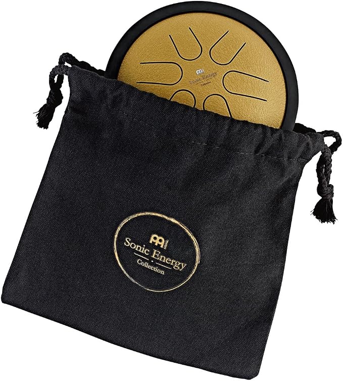 Meinl Sonic Energy Mini Steel Tongue Drum 6 Notes 6" with Mallets, Bag — Sound Healing Instrument for Musical Education, Meditation, ASMR, Yoga