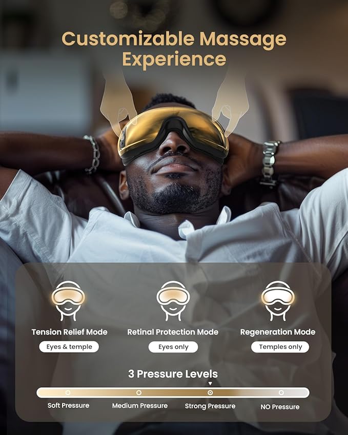 RENPHO Eyeris 3 Eye Massager with Heat and Cooling, FSA Eligible HSA, Birthday Christmas Gifts for Women Men Him Her, Voice Control Eye Mask for Migraines, Eye Care with DIY Massage, Reduce Dry Eyes