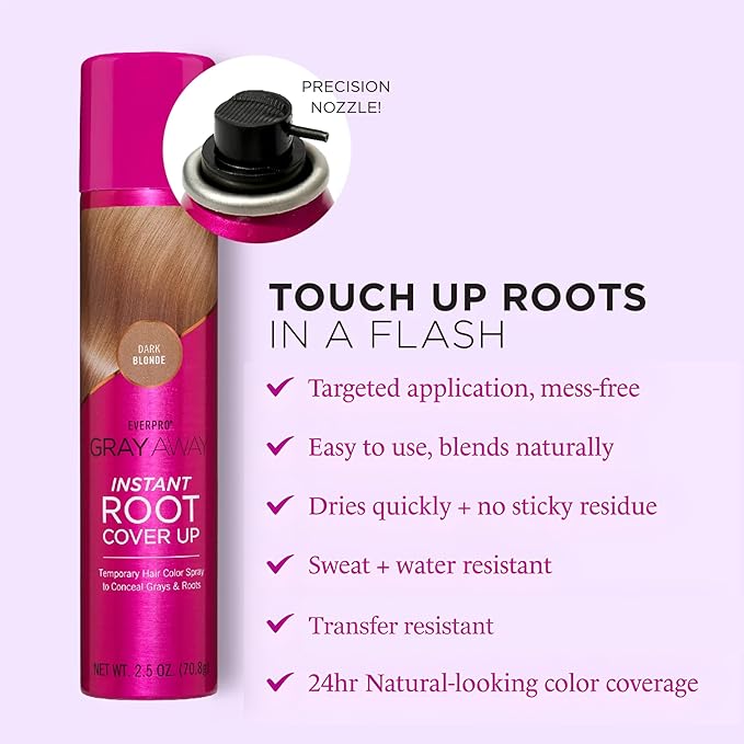 EVERPRO Gray Away Instant Root Cover Up Spray 2.5oz - Dark Blonde