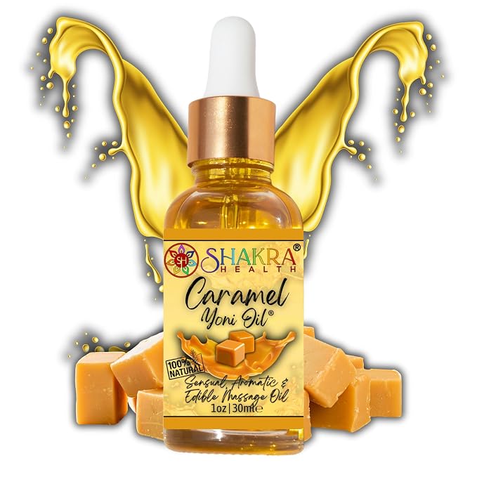 Yoni Oil Caramel 30ml Moisturising Body Massage Lotion. Non-Sticky, Hydrating & Soothing to Skin, Balanced pH, Fresh Smell & Tightening Effect *Organic Vegan*