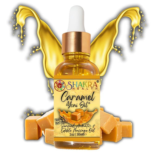 Yoni Oil Caramel 30ml Moisturising Body Massage Lotion. Non-Sticky, Hydrating & Soothing to Skin, Balanced pH, Fresh Smell & Tightening Effect *Organic Vegan*