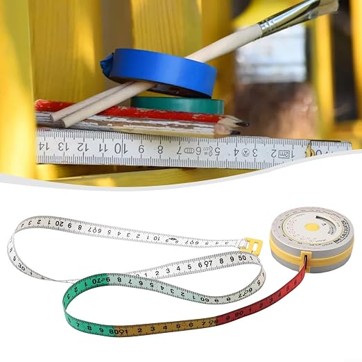 BMI Body Mass Index Tape Measure, Retractable Design with Lock Button, Plastic Material for Diet Fitness Tracking, 150cm/200cm Options(yellow)