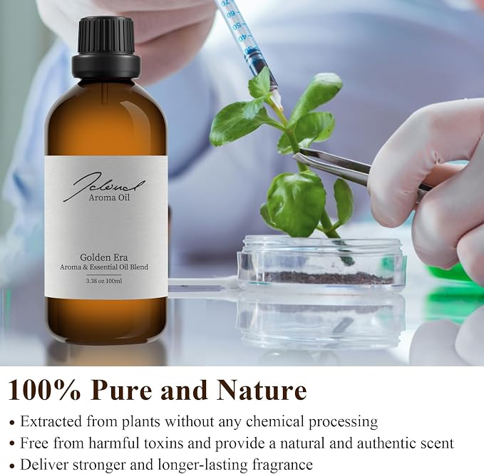 JCLOUD Golden Era Essential Oil Inspired by InterContinental Hotel | Hotel Scent - Pure Aromatherapy Diffuser Oil with Amber and Neroli Oil, Home Luxury & Hotel Scents for Diffuser - 100mL