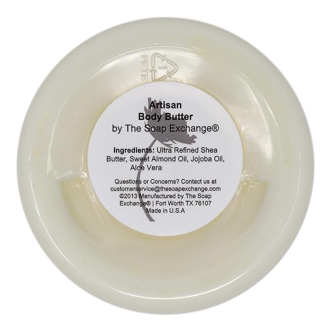 The Soap Exchange Body Butter - Unscented Fragrance Free - Hand Crafted 8 fl oz / 240 ml Natural Artisan Skin Care, Shea Butter, Aloe Vera, Nourish, Moisturize, & Protect. Made in the USA.