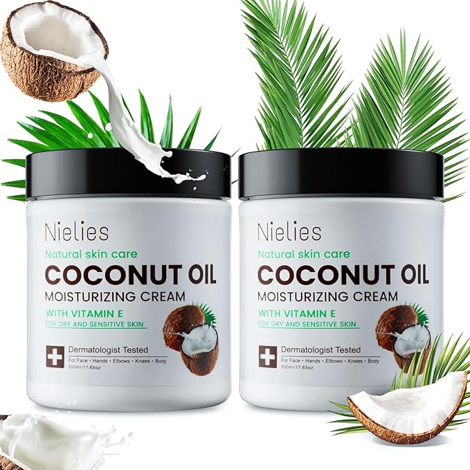 2 x 500ml Jars of Intense Hydration for Dry Skin & Body - Fast Absorbing Unscented Lotion, Face Moisturizer & Hand Cream