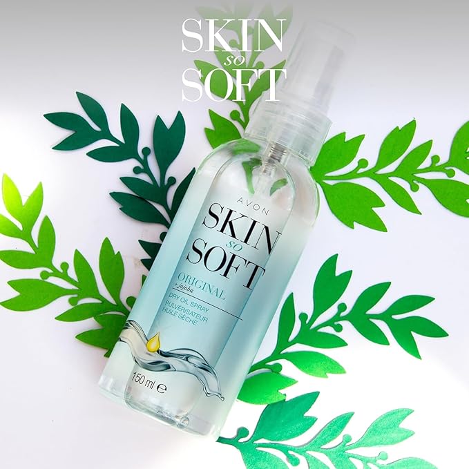 AVON SKIN SO SOFT Original Jojoba Oil Spray – Lightweight DRY Oil with Natural Moisturizing JOJOBA for Silky Smooth, Hydrated Skin 5.Fl Oz 150 ML (3-PACK)